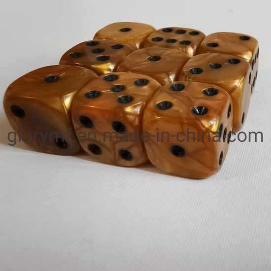 Collezione di dadi incisi personalizzati con dadi D6 Pearl Lustre